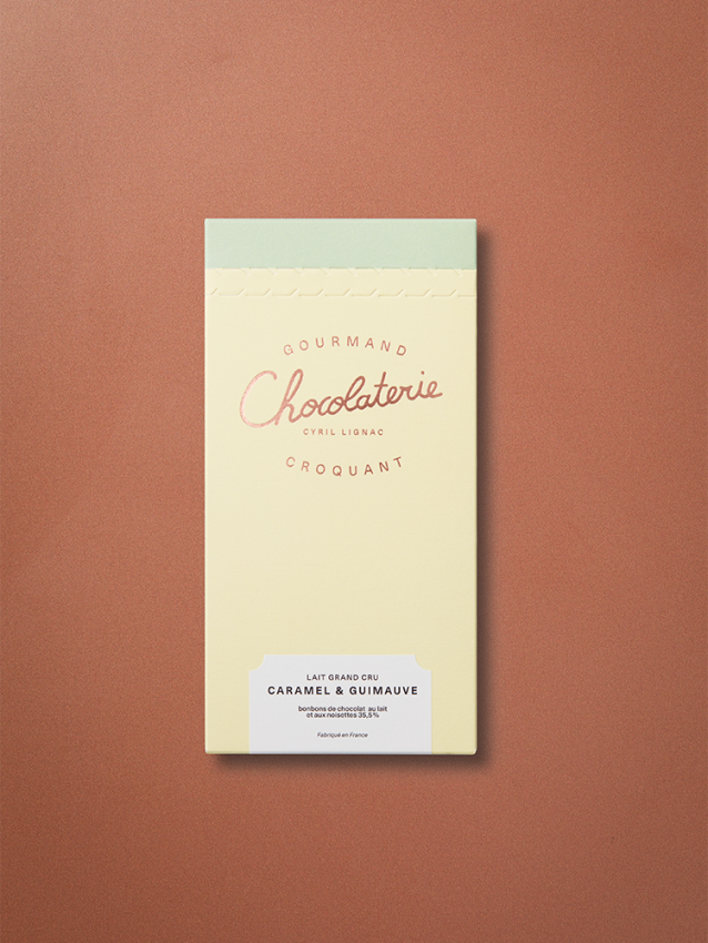 Tablette chocolat Lait Grand Cru Caramel et Guimauve